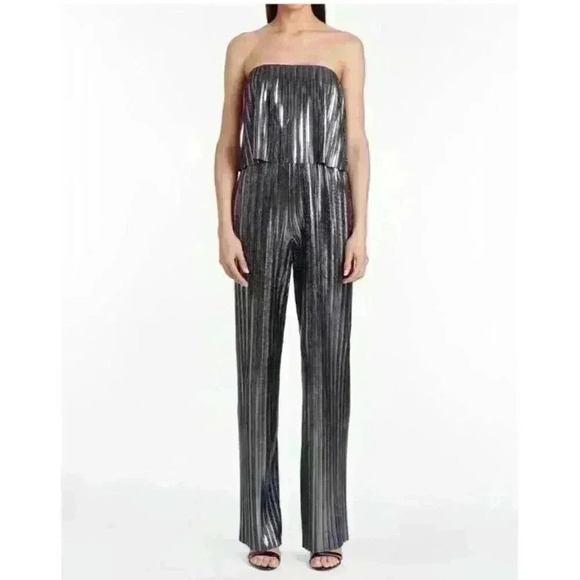 New Amanda Uprichard collina jumpsuit pantsuit in GUNMETAL Size Extra Large XL - Picture 5 of 14